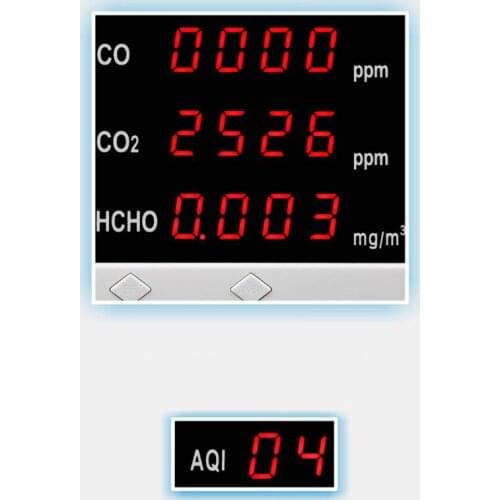 Indoor Outdoor Air Quality Monitor CO/HCHO/TVOC Tester CO2 Meter Gas Analyzer