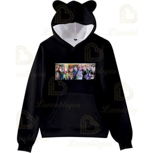3D Print Demon Slayer Kimetsu No Yaiba: Mugen Ressha-Hen Hoodie Hooded Autumn Anime Kawaii Cat Ears Kids Hoodie Pullovers