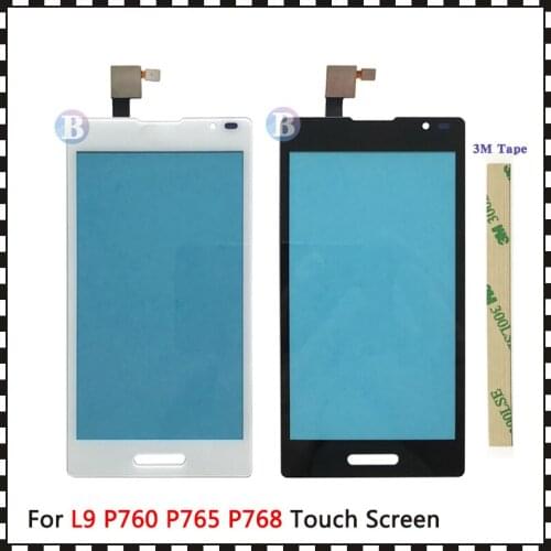 High Quality 4.7" For LG Optimus L9 P760 P765 P768 Touch Screen Digitizer Sensor Outer Glass Lens Panel Black White+Tracking
