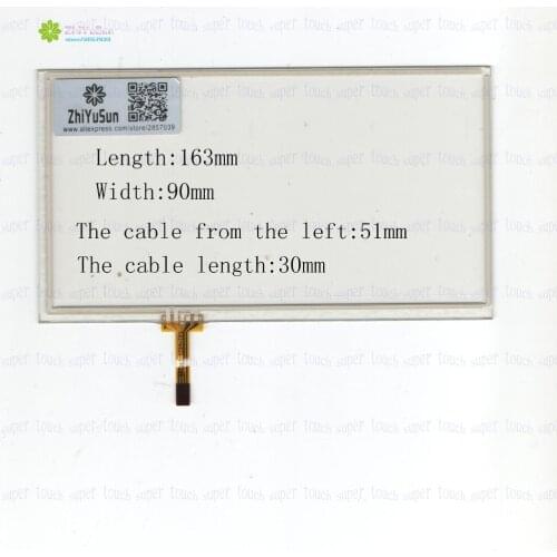 ZhiYuSun KDT-6035 7Inch 163mm*90mm 4Wire Resistive TouchScreen Panel Digitizer 163*90 this is compatible For CAR DVD