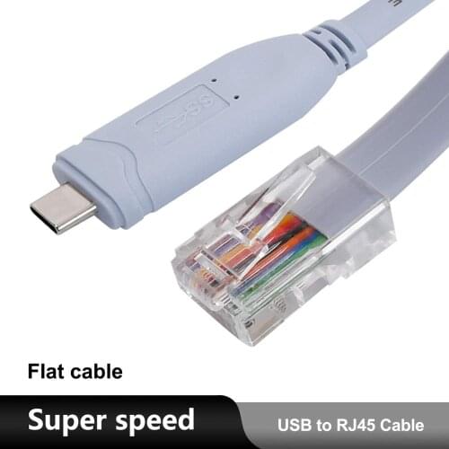 1.8M 6FT USB-C Type C to Rj45 Console Cable For Cisco Modem Routers Firewall For MacBook Laptops