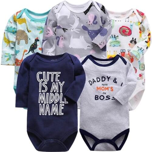 Newborn bodysuit baby babies clothes long sleeve cotton printing infant clothing 1pcs 0-24 Months