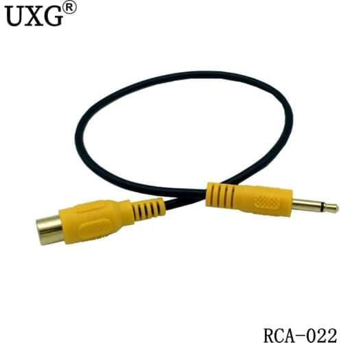 1pcs Gold Plated 3.5mm Mono Male Plug to RCA Female Jack Audio Extension Cable 1ft 30cm