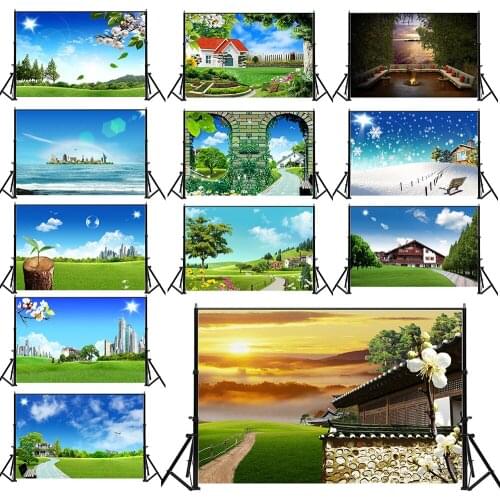 1piece Nature Scenery Backdrop Green Photography Backgrounds Backdrop Cloth for Photo Studio Photophone Accessories Decoration