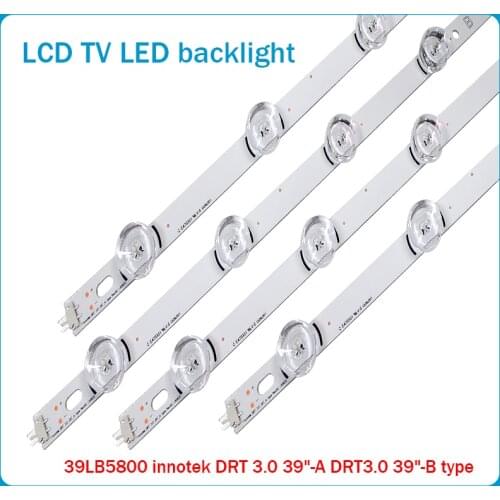 New 10set=80 PCS LED backlight strip bar perfect compatible for LG 39 Inch TV 39LB561V 39LB5800 innotek DRT 3.0 39 inch A B