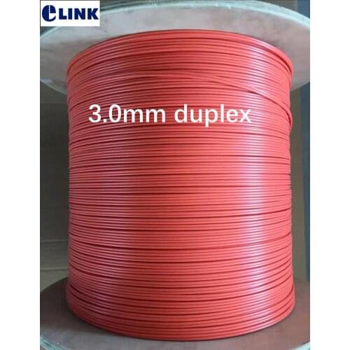 1000mtr fiber optic cable 50/125um 62.5/125um 3.0mm duplex Multimode orange for fiber patchcord ftth optic wire 1km/roll ELINK