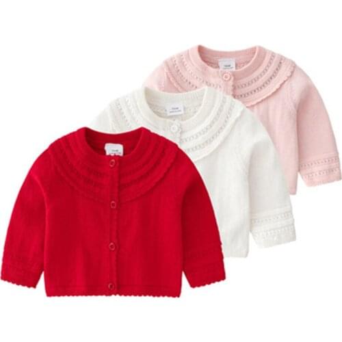 2021 Fashion Girls Cardigan Sweater Thin Sweaters For Girls Spring Autumn Kids Knit Jacket Child Knitted Sweaters 3-7 Y AA5422