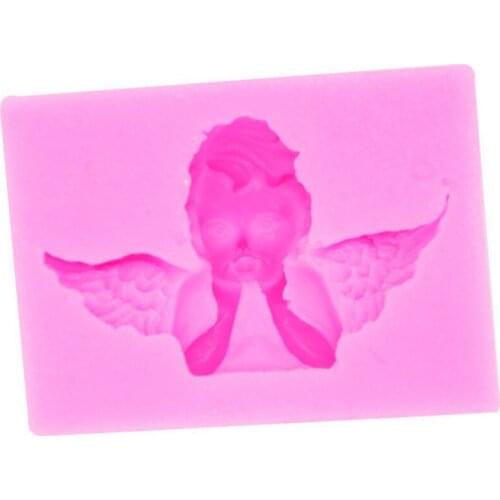 3D Angel Frame Silicone Mold Cupcake Topper Fondant Molds DIY Cake Decorating Tools Soap Clay Candy Chocolate Gumpaste Mould