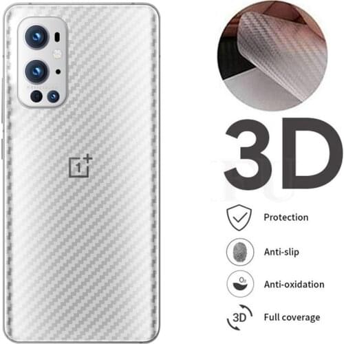 5Pcs 3D Back Carbon Fiber Film For OnePlus 8T 7T 8 9 Pro 7 9R Full Cover Protective Guard Screen Protector OnePlus 9 Nord 8 7T