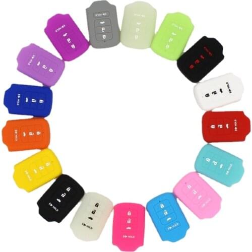4 Buttons Silicone Key Fob Cover Case for Honda 2013 2014 for Accord Civic Pilot CRV HRV EX EXL Keyless