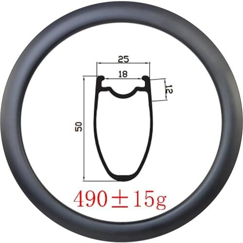 700c 50mm x 25mm tubeless hook disc brake road Carbon rims U-Shape UD 3K 12K matte glossy 18H 20H 24H 28H 32H gravel bike Wheels