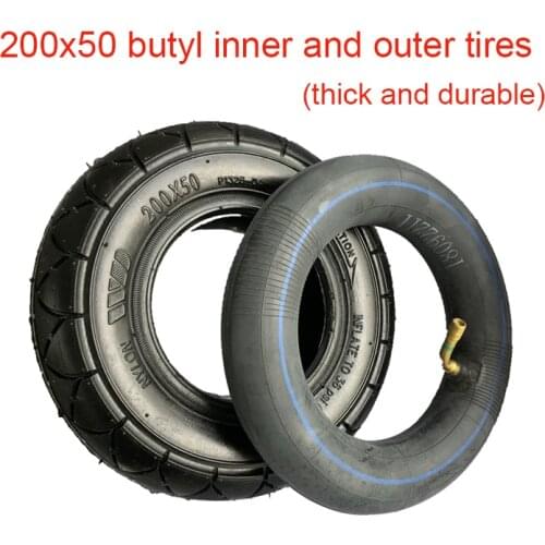 8 inch 200x50 inner and outer tire 200x50 solid tire with alloy wheel hub For Electic Scooter Motorcycle ATV Moped Parts