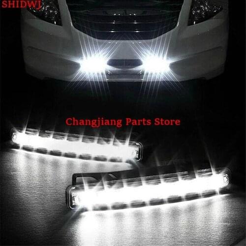 2pcs/lot Car Daytime Running Lights 6 LEDs Car Lamp Auto Fog Light Super Bright Waterproof DC 12V Sunlight