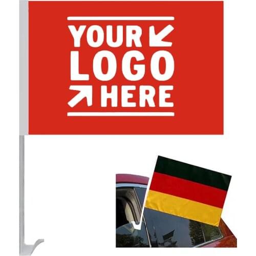 Custom Car Flags and Banners Sports Logo Polyester Printed 30*45cm 1/20/50pcs Country Mini Window Decoration Promotion