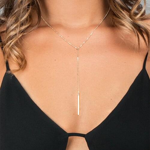 Bar Choker Necklace Handmade Jewelry Boho Gold Filled Pendants Collier Femme Kolye Collares Necklace For Women