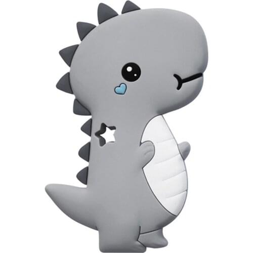 Safe Toddler Newborn Teethers BPA Free Lovely Animal Dinosaur Infant DIY Teether Baby Silicone Chewing Charms Kids Teething Toys