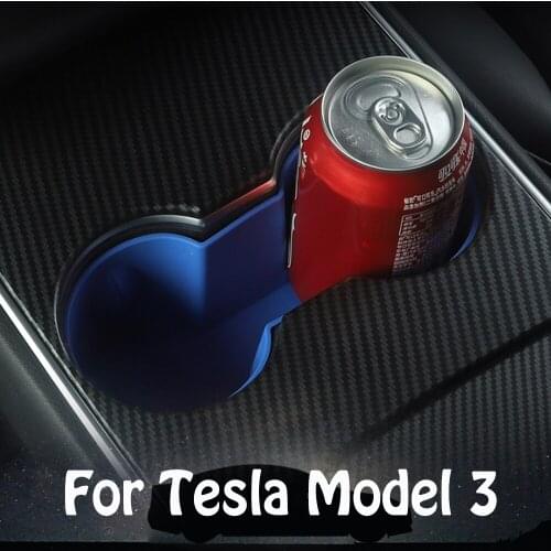 Centrol Console Car Water Cup Holder Shock-Absorbing Anti-Skid Silicone Fit For Tesla Model 3 Storage Box
