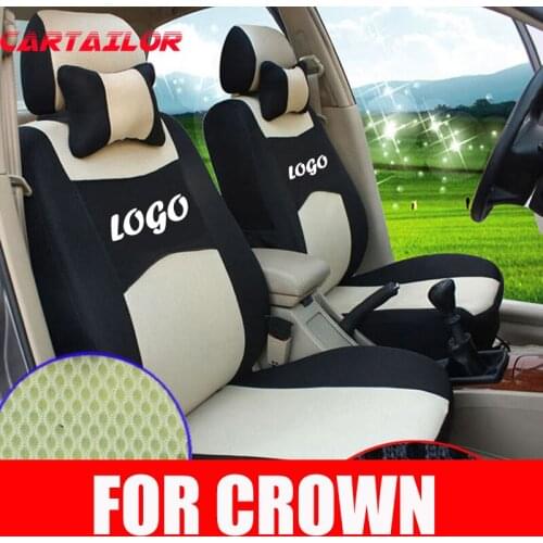 CARTAILOR sport seat covers for TOYOTA CROWN car seat cover sandwich car seats protector inner accessories ventilated cushions