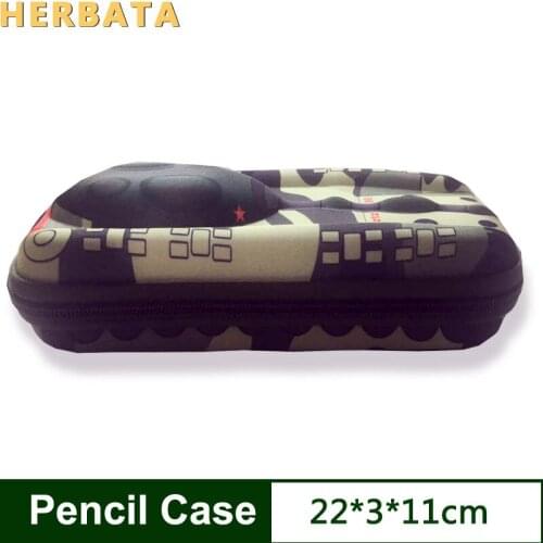 EVA Military Tank Pencil Case For School Office Large Capacity Stationery Pen Holder Organizer Box For Boy Escolar Papelaria