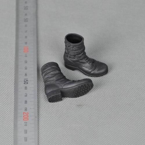 1/6 Black Boots for 12'' Action Figures Bodies