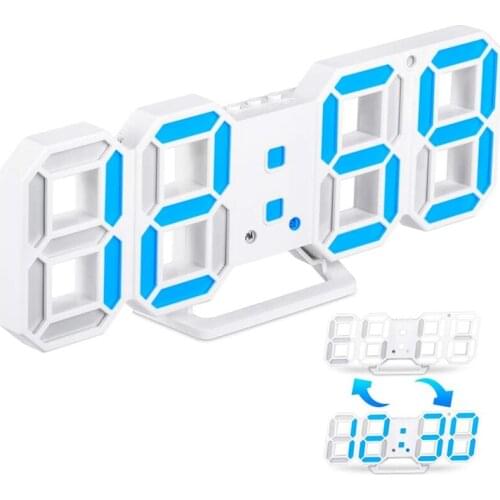 Hot Digital Alarm Clock Wall LED Number Time Alarm Clocks Led Electronic Clock Night Light Clock for Bedroom