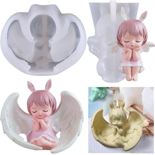 Angel Princess Candle Epoxy Resin Mold Aromatherapy Plaster Silicone Mould DIY Crafts Home Decoration Ornaments Casting Dropship