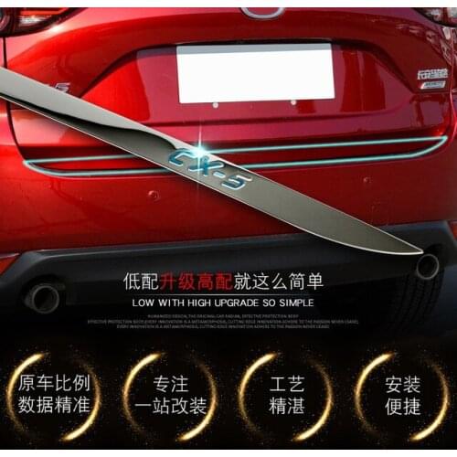 For 2017 2018 2019 2020 Mazda CX-5 CX5 KF 2nd Gen refit rearguards trunk rear tail box trim Car styling