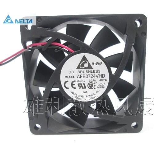 For delta AFB0724VHD 24V 0.27A 7CM inverter dual ball cooling fan