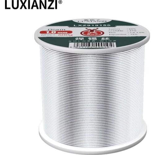 LUXIANZI 500g Solder Wire High Purity 63/37 Tin Electronic Welding Tool Rosin Core Welding Wire 0.5/0.6/0.8/1.0/1.2/2.0mm