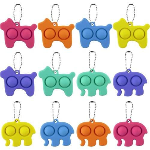 Fidget Simple Dimple Toy Fat Brain Toys Stress Reliever Toy Keychain Pendant For Kids Adult Anti Stress Educational Toys