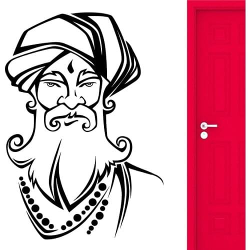 Kitchen wall art decals home decorations India Indian Hinduism Sikh Pasha Oriental Cool Wall Stciker Home Decor living room D446