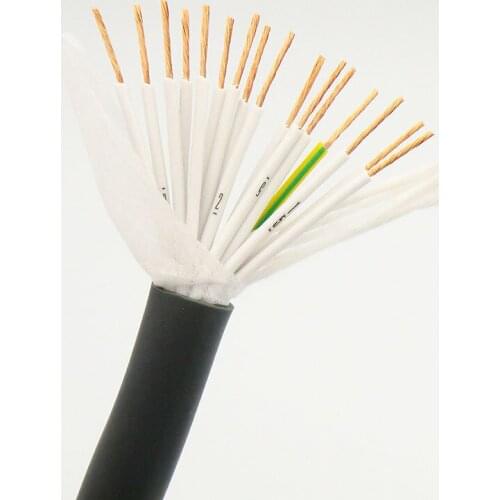 Towline Wire 16 core 0.3, 0.5, 0.75mm² High Flexible 22,20,18 AWG Gray Drag Chain Cable 5m TRVV