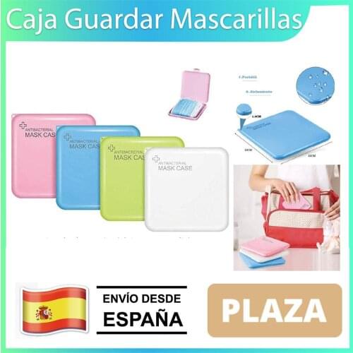 Box save disposable mask/FFP2/KN95 square thin antibacterial portable plastic reusable organizer