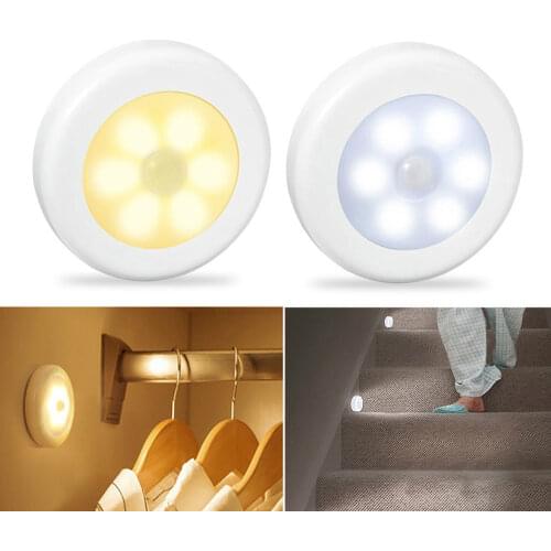 Creative LED Night Light Wireless Motion Sensor LED Wireless Sensor Induction Small Night Wall Lamp For Bedroom Bedside 2021 NEW