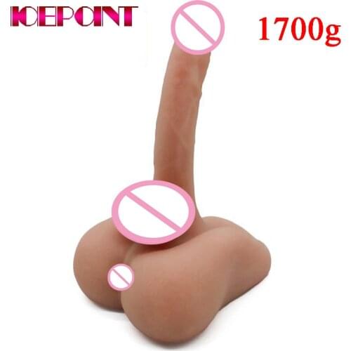 Mini Sex Dolls Anal Long Dildo no vibration Realistic Penis Big Dildo with Anal Hole Sex Toys for Women Gay Sex Products for Man