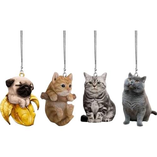 2021 NEW Cat Car Hanging Ornament Acrylic Fashionable Car Interior Decoration