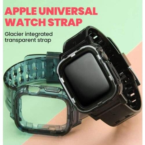 2021 New Clear iWatch Protective Band Sport Strap for Apple Watch Band Series silicone Transparent Strap wirst