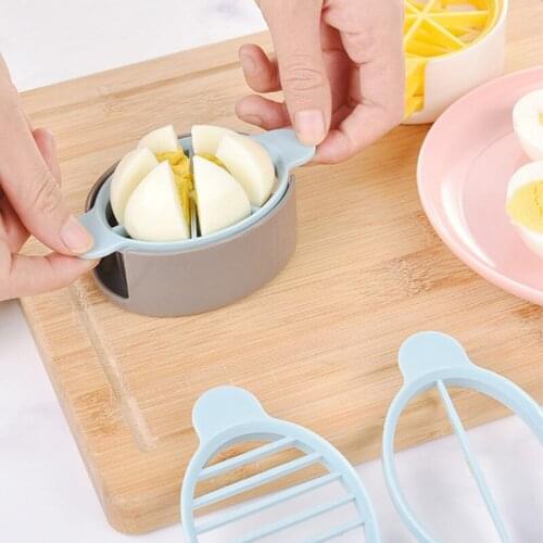 Plastic 6 Petals 3 In 1 Egg Divider Multifunctional Preserved Egg Slicing Mold Kitchen Creative Egg Cutter Tools Accessories