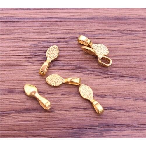 15x5mm 20pcs Gold Color Plated Bail Connectors Handmade Charms Pendant:DIY for bracelet necklace