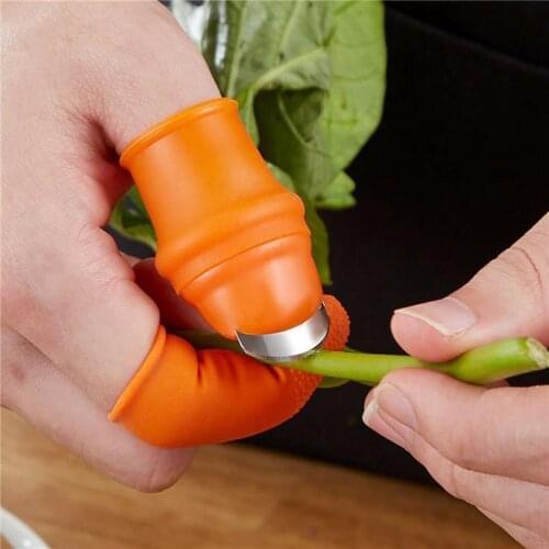 Thumb Cutter Gardening Tools Pruning Shears Garden Picking Harvesting Plant Vegetables Separator Finger Tool Kitchen Cutter