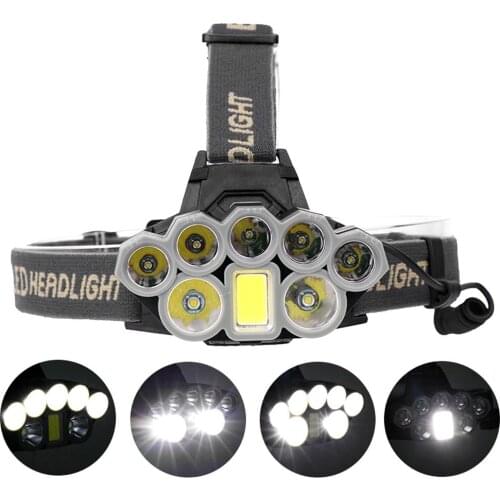 LAIDEYI XMLT6 8T6 LED USB Charging Headlights Variable Focal Length Long-range Fishing Headlights Outdoor Glaring Headlights