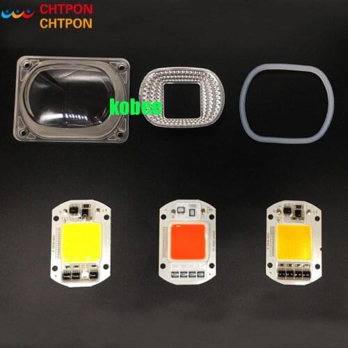 LED COB Grow Chip White Chip+Lens Reflector 50W 30W 20W 110V/220V For LED Flood Light DIY Outdoor light