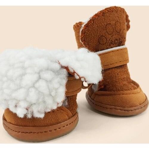 Winter Pet Dog Shoes Non-slip Warm Small Dog Booties Snow Boots Chihuahua Puppy Shoes Pet Products
