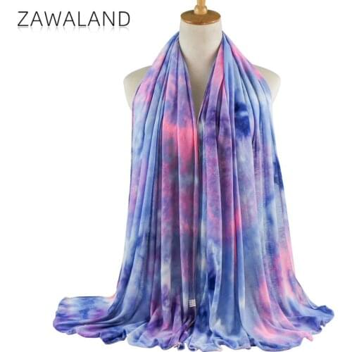 Zawaland 2021 Tie Dye Shawl Scarf Fashion Lady Windproof Headscarf Outdoor Sun Protection Bufanda Hijab Elegance Travel Gifts