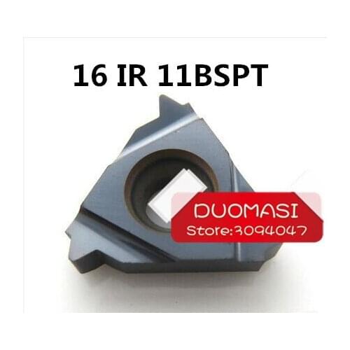10pcs 16 IR 11 BSPT Threaded Inserts Indexable Tungsten Carbide Threading Lathe Inserts for Threaded Lathe Holder