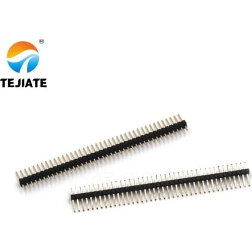 10PCS 1x40P 1.27MM Single Row Straight pin Gold Plated Row Female Header Plastic Height 4.3MM