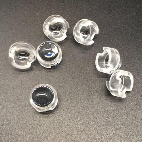 13mm 1W 3W Mini LED Lens 15 30 45 60 90 100 Degree for IR CCTV LED PCB Convex Acrylic Lens With Holder Reflector Collimator