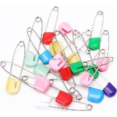 20Pcs Baby Infant Child Cloth Nappy Diaper Pins Safety Locking Holder Colorful