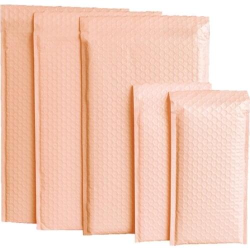 20pcs Lotus Pink Bubble Clothes Bag Poly Bubble Bubble Mailer Padded Shipping Mailing Envelope Poly Mailer Bags For Packaging