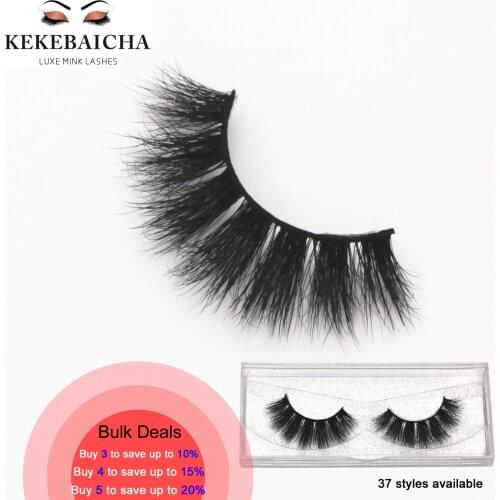 KEKEBAICHA 3D Lashes Cruelty Free Mink Eyelashes Noire Mink Lashes Fluttery Effect Dramatic Upper False Eyelashes Makeup Lashes